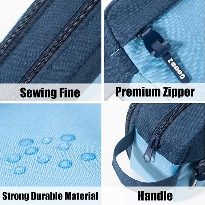 Sooez High Capacity Pencil Case, Big Pencil Bag Pouch Box Organizer Pen Case - Image 2