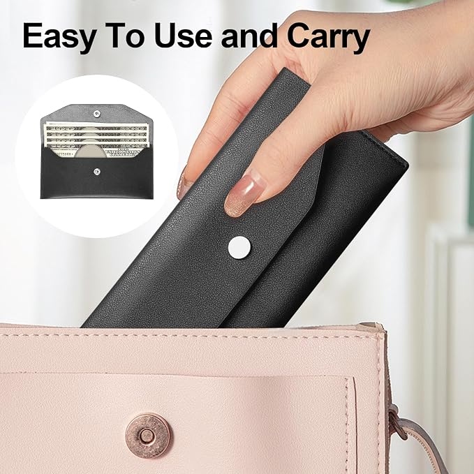 Pu Leather Cash Envelope Wallet - Image 5