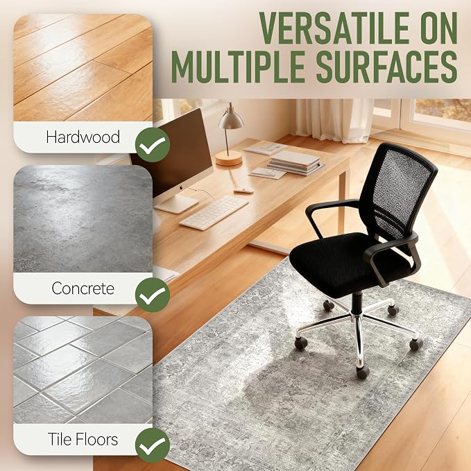 Office Chair Mat for Hardwood Floor, Non-Slip Desk Rug, Under Desk Mat for - Image 7