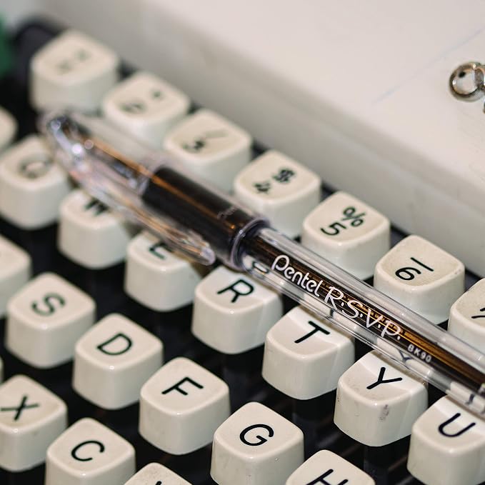 Pentel RSVP Ballpoint Pen, Fine Line, Box of 12 - Image 14