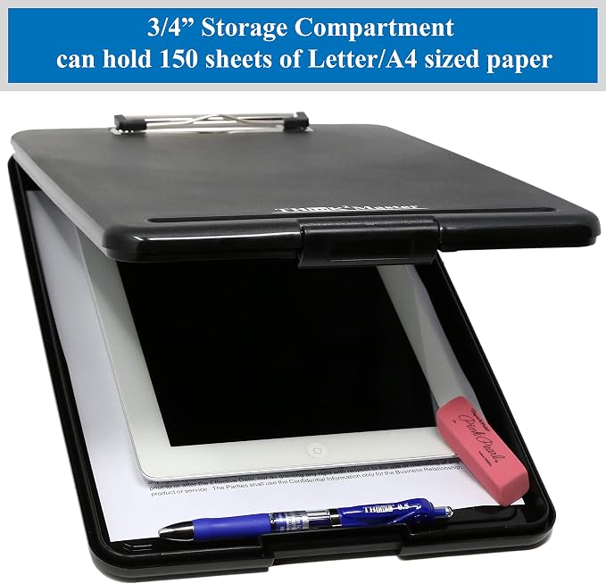 Think2Master Black Plastic Storage Clipboard. | 25% Heavier & 25% Sturdier| - Image 3