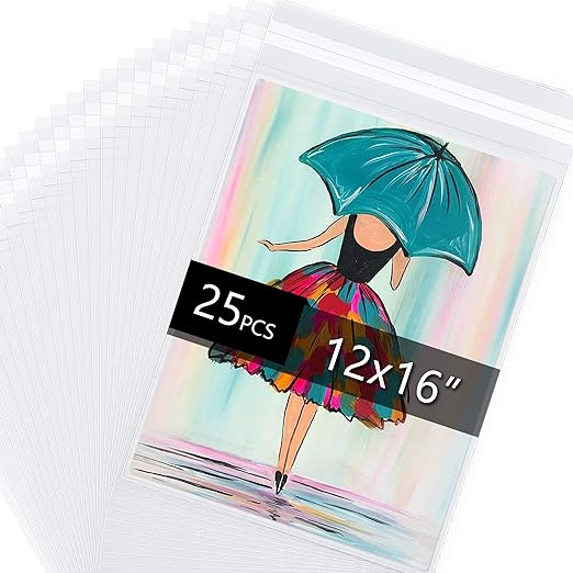 Falling in Art Acid Free 1.496mil Crystal Sealed Clear Bags by FallinginArt
