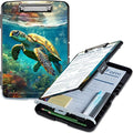 Clipboard with Storage, 9.5x14 High Capacity Sea Turtle Storage Clipboard with by Qindaiwen