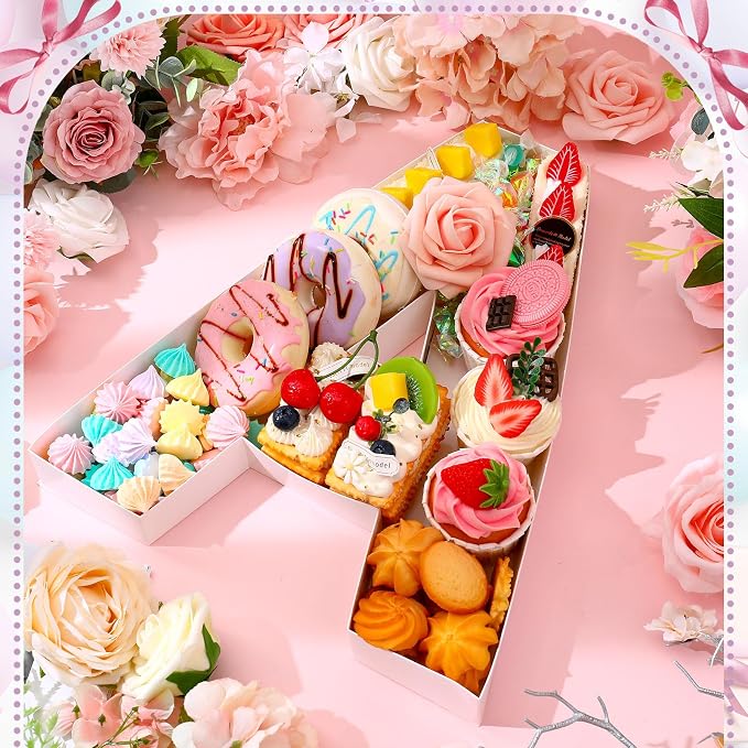 Mifoci 13.7inch Cardboard Letter Boxes Charcuterie Letters Board Fillable - Image 2