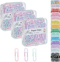 NEEWAY Small Paper Clips, 1.1 Inch Vinly Coated Colored Paperclips, 3 Pack of by NEEWAY