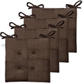 Office Stacking Chair Cushions 4 Pack, Corduroy High Density Foam Kitchen Seat by Zalvox