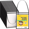 Hanging Job Ticket Holders 9x12 -, 8.5 x 11 Letter Size, Dry Erase Pockets by PaperPlan