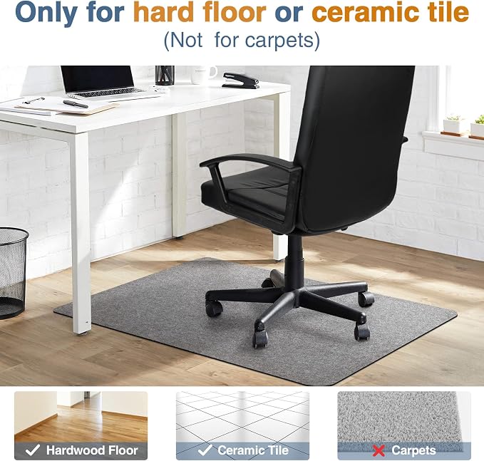 Placoot Office Chair Mat for Hardwood Floor, Under Desk Mat, Large Anti-Slip - Image 8