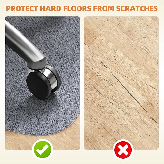 Office Chair Mat for Hardwood and Tile Floor, Anti-Slip Mat for Rolling Chair - Image 5