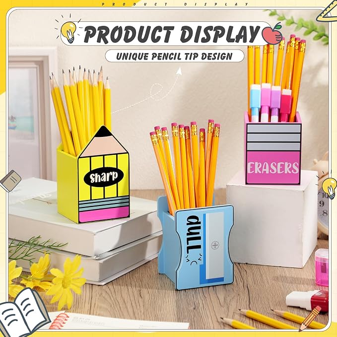 Gilprop 3 Pcs Back to School Sharp and Dull Pencil Holder - Image 4