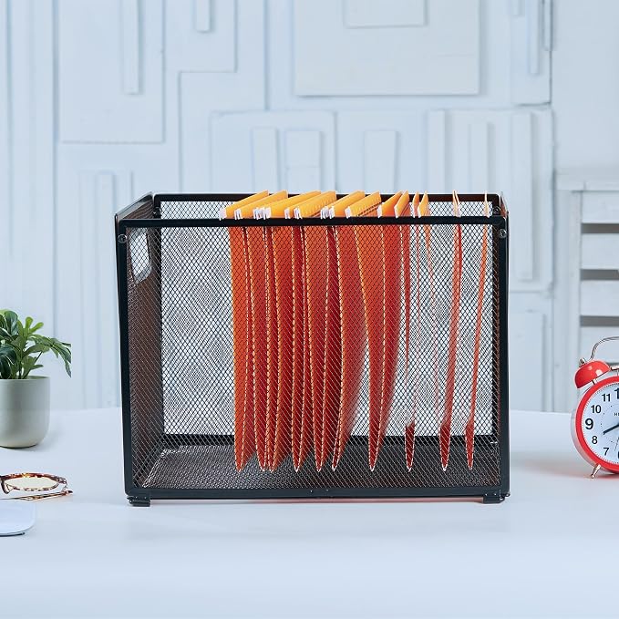SETTFRFE 2 Pack Letter Size Hanging Folder Organizer, Metal Mesh Hanging File - Image 4