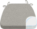AAAAAcessories D-Shaped Chair Cushions, Machine-Washable Cover, Khaki Gray by AAAAAcessories