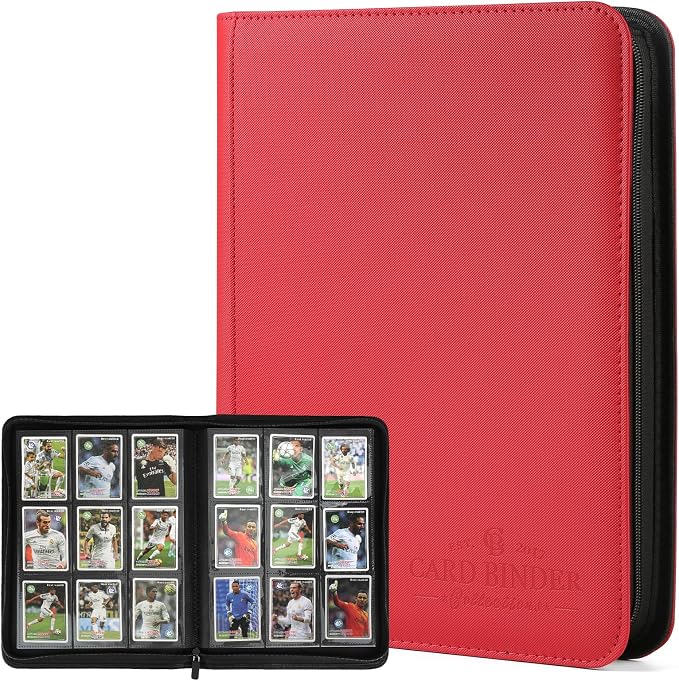 9 Pockets Card Binder, Premium Zip Trading Card Binder, 540 Double Sided Pocket by CARDBINDER
