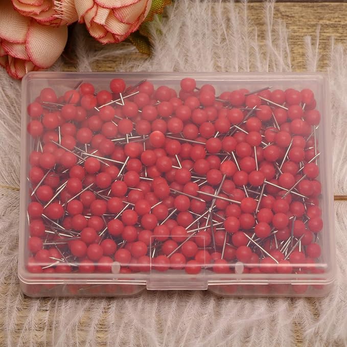 Tupalizy 1/8 Inch Small Round Ball Head Decorative Push Pins Map Thumb Tacks - Image 5