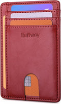 Buffway Slim Minimalist Front Pocket RFID Blocking Leather Wallets by Buffway