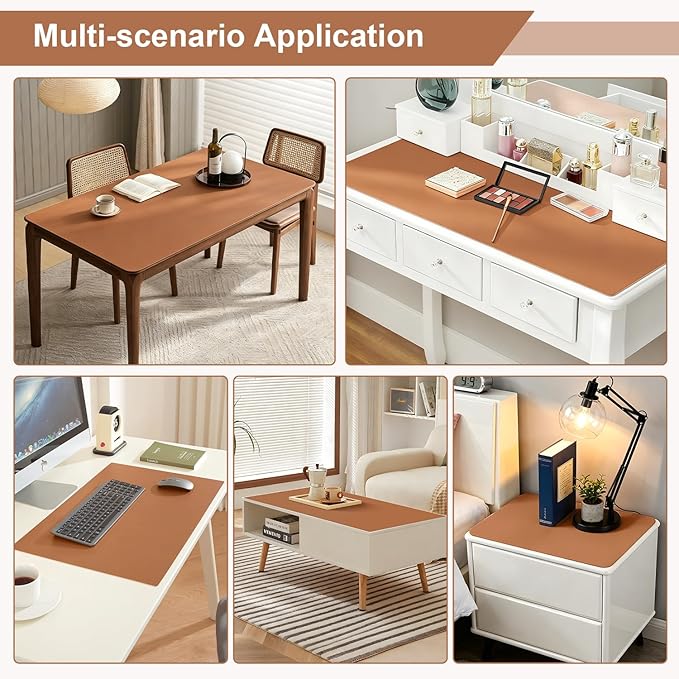 OstepDecor Brown Table Cover Protector 24 x 36 Inch, 1.5mm Thick Plastic Table - Image 5