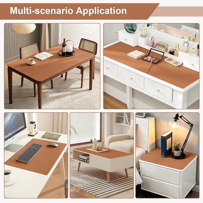 OstepDecor Brown Table Cover Protector 36 x 72 Inch, 1.5mm Thick Plastic Table - Image 5