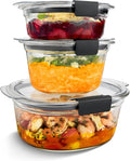 Rubbermaid Brilliance® Glass Round Leak-Proof 6-Piece Set Food Storage by Unknown
