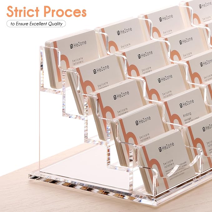 HeZone Business Card Holder for Desk Multiple Cards Display Stand Rack for - Image 3