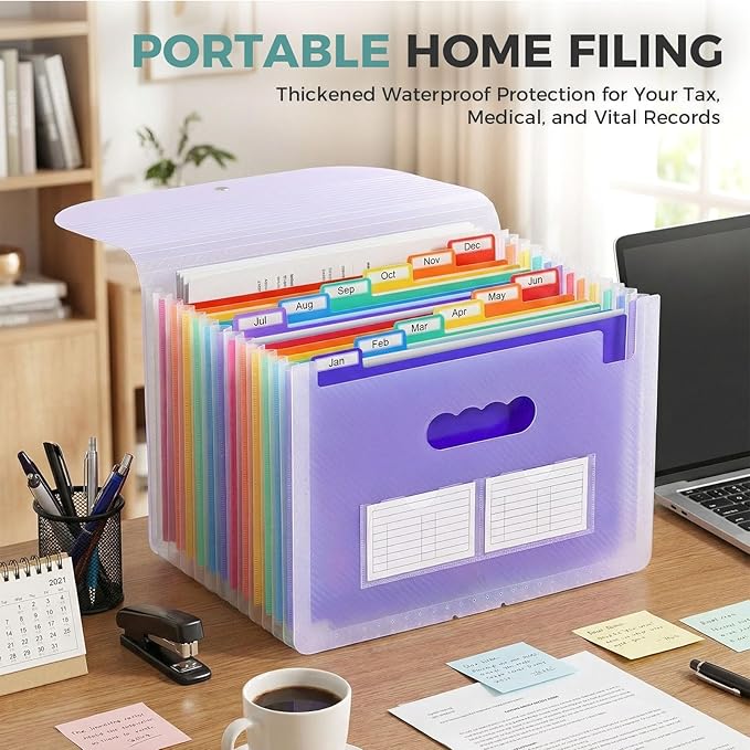 SKYDUE Accordion File Organizer, Expanding File Folder - Image 7