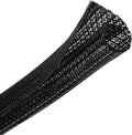 25ft - 1 inch Braided Cable Management Sleeve Cord Protector - Self-Wrapping by CrocSee