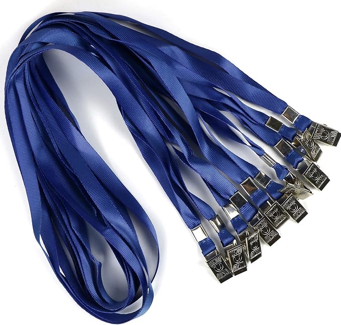 Bird Fiy Black Lanyards 100 Pack 34" Premium Lanyard Bulldog Clips Bulk Nylon by BirdFiy