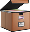 Faux Leather File Organizer Box by Huolewa