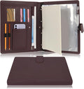Wonderpool A4 PU Leather 3 & 4 Ring Holder Writing Portfolio Multi Document Case by Wonderpool