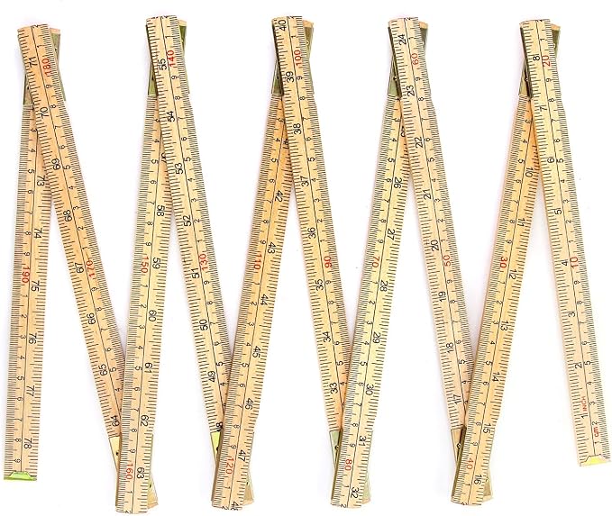 QWORK Folding Wood Rule, 2 Pack, 6FT 6 Inch Foldable Ruler - Image 5