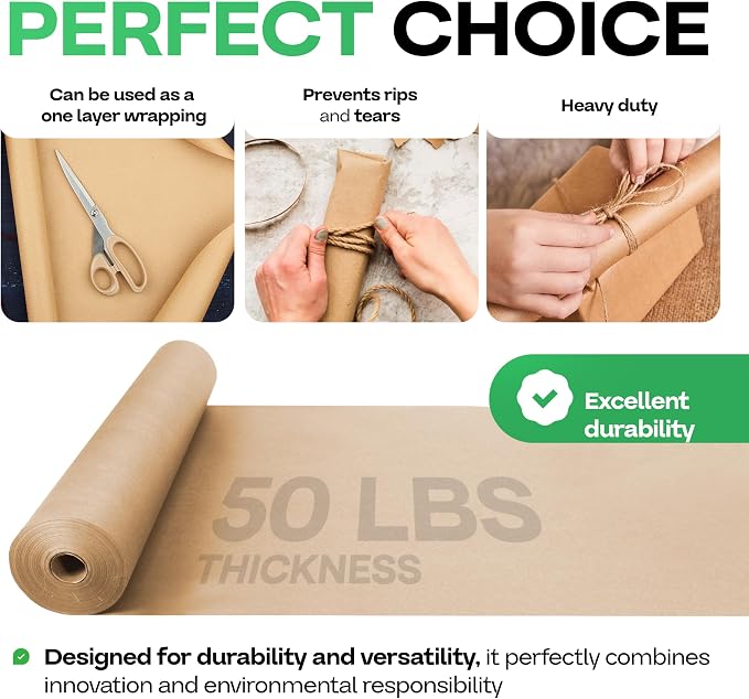 Brown Kraft Paper Roll 36" x 1800" - Image 4