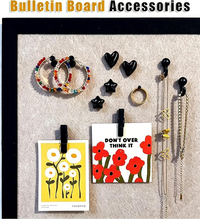 KEYDUACU 150 Pcs Black Push Pins Set, Metal Thumb Tacks, Decorative Push Pins - Image 3
