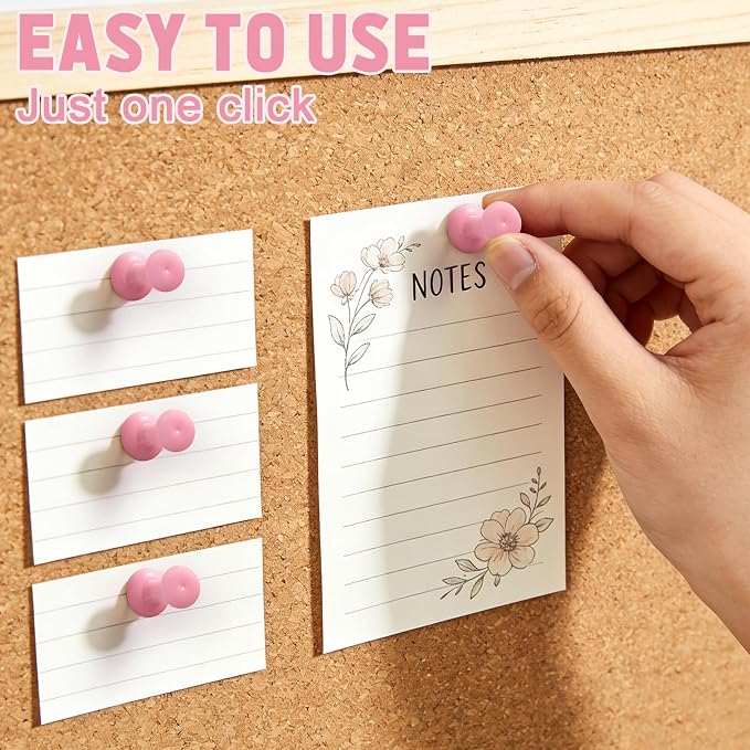 250 Count Pink Push Pins Set, Cute Thumb Tacks - Image 3