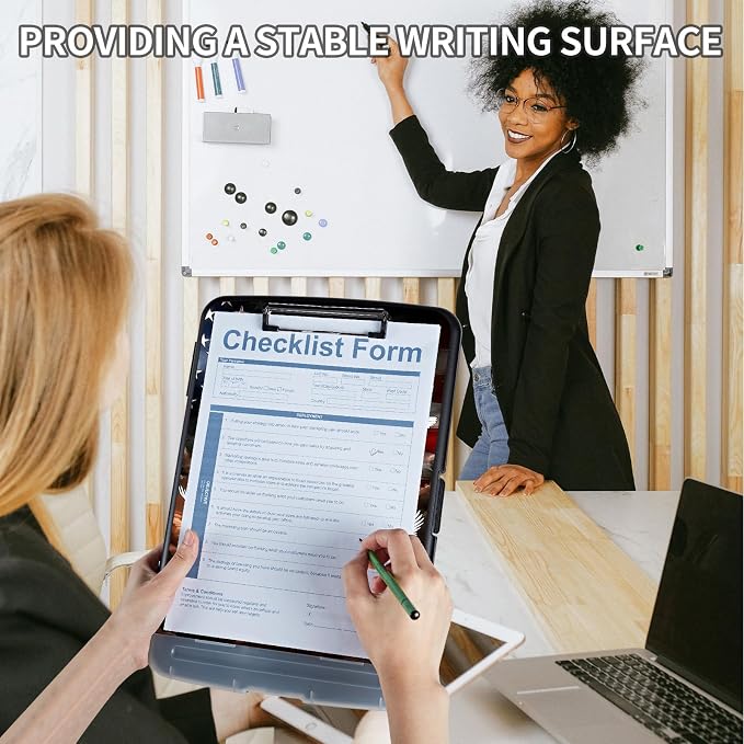 Clipboard with Storage, Clip Boards 8.5X11 with Storage Pen Holder, Heavy Duty - Image 4