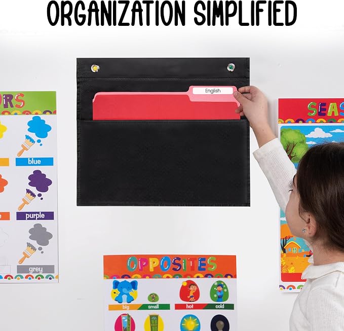 Essex Wares - 1 Pocket File Pocket Chart, and More - Wall Folder Organizer - - Image 4