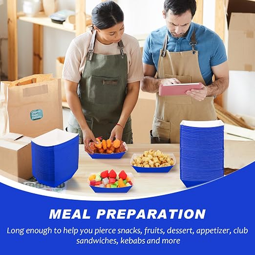 Yinkin 200 Pcs Paper Boat Disposable Graduation Food Trays Nacho Trays Kraft - Image 4