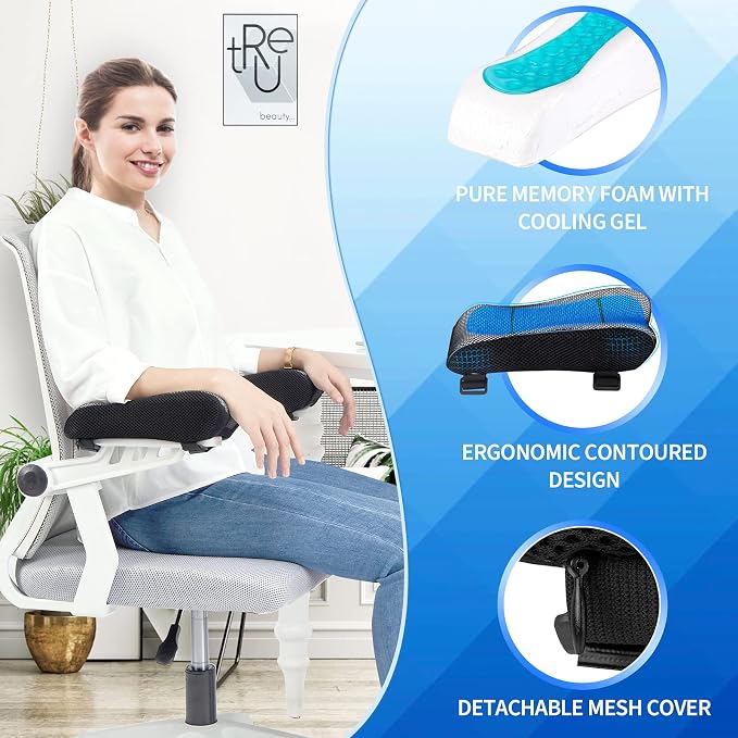 BEAUTRIP Ergonomic Armrest Pads- Office Chair Arm Rest Cover Pillow - Image 2
