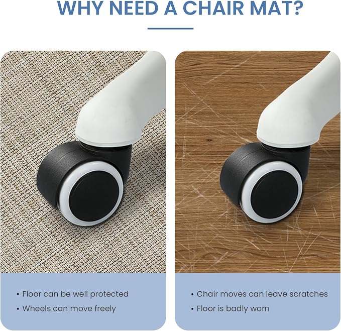Chair Mat for Hardwood Floor, Anti Slip, Floor Protector for Home Office - Image 7