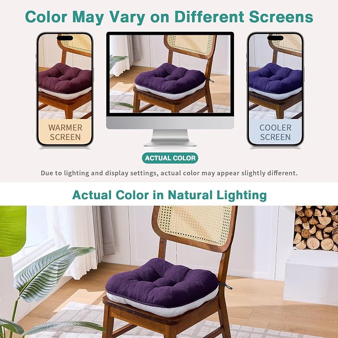 BETU Chair Cushions for Dining Chairs Set of 4, 3.5" Thick Kitchen Table Chair - Image 6