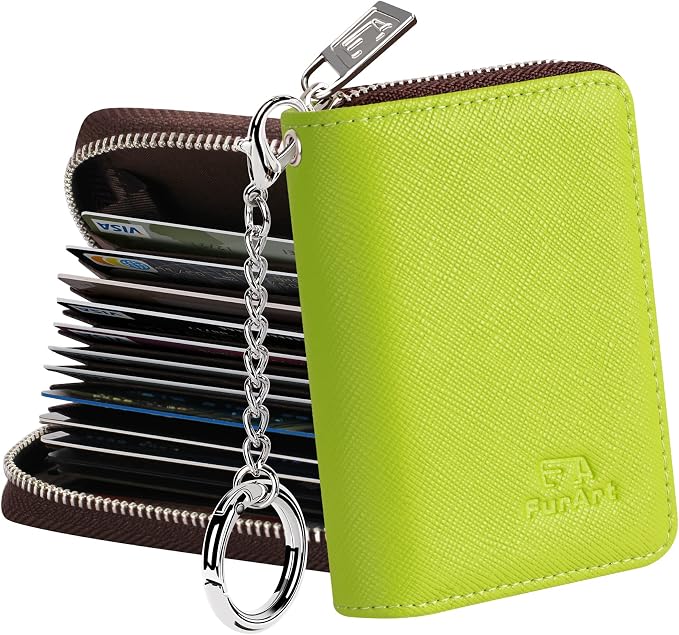 FurArt Zipper Wallet Women, RFID Blocking Credit Card Wallet, Business Card by FurArt