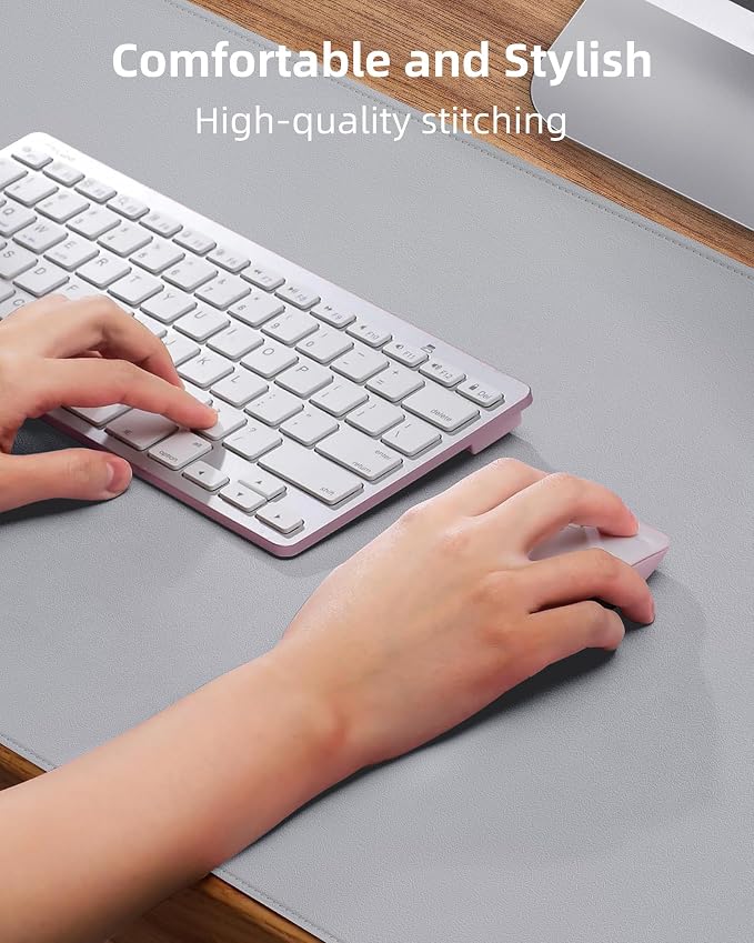Leather Desk Pad Protector-48 x 24" Computer Desk Mat, Large Mouse Pad - Image 3