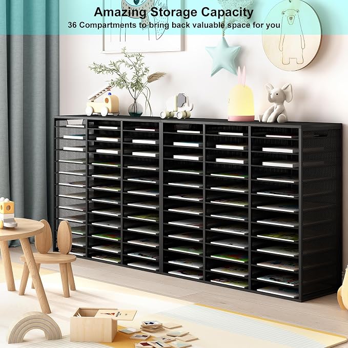 Mail Sorter Adjustable Countertop Mail Holder, Heavy Duty Literature Organizer - Image 4