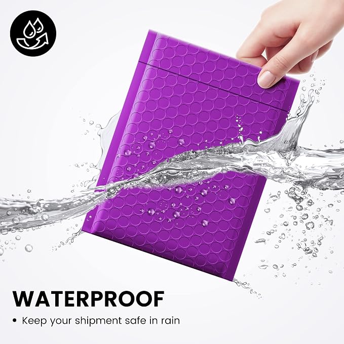 Fuxury 500 Pack Purple Bubble Mailers 6x10 Inch, Small Bubble Shipping - Image 4