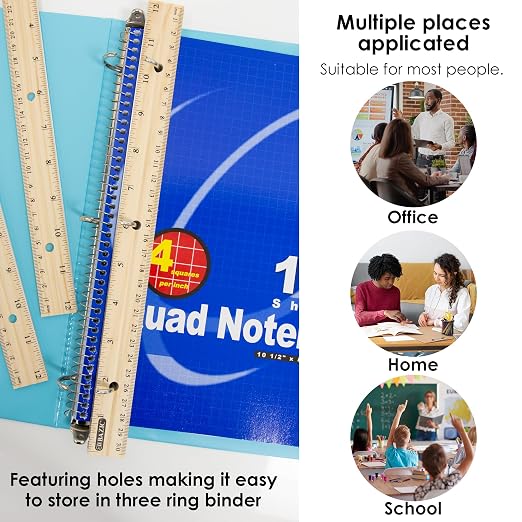 BAZIC Products 12 in Wooden Ruler, Inch & Metric, 288-Case | 12 in; clear inch - Image 6