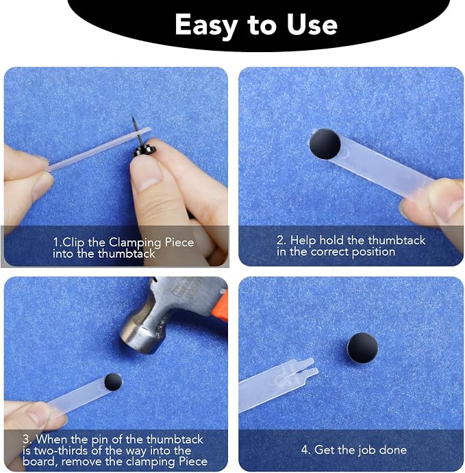 50 PCS Flat Push Pins for Cork Board, Board Posters Bulletin Maps, Office Home - Image 3