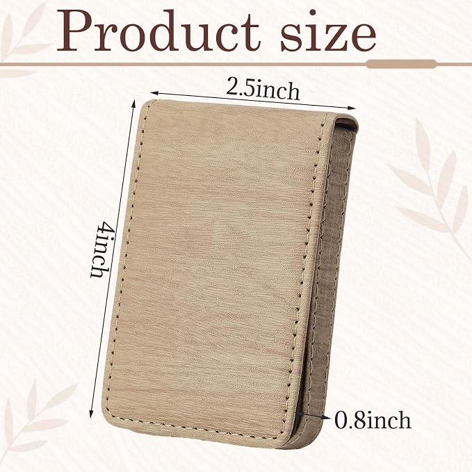 Outus 2 Pieces Business Card Holder, PU Leather Business Card Case Pocket Wallet - Image 2