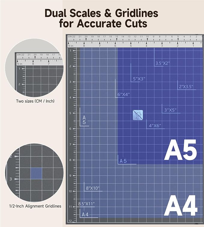 12 Inch Guillotine Paper Cutter, 12 Sheet Capacity Paper Trimmer Slider - Image 3
