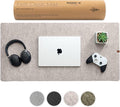 Nordik Large Felt Desk Mat – Stone Oat Beige – 35 x 17 inch – Computer Desk Mat by NordikByDesign