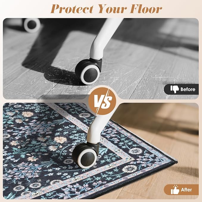 Office Chair Mat Desk Chair Hardwood Mat, Easy Glide Office Rug Under Chair Mat - Image 5