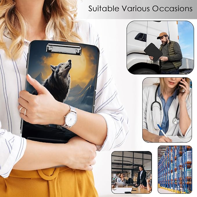 Clipboard with Storage, Office Supplies Nursing Clipboards Folder with Pen - Image 4