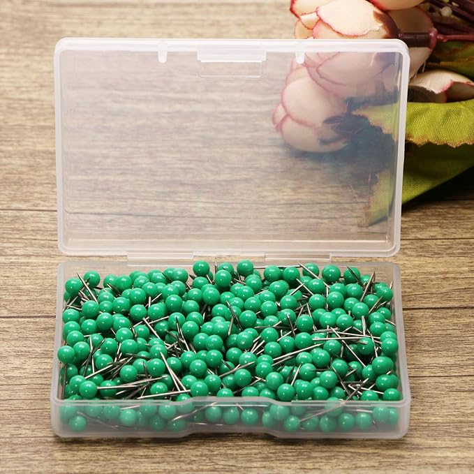 Tupalizy 1/8 Inch Small Round Ball Head Decorative Push Pins Map Thumb Tacks - Image 5